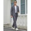 image:imageCOOFANDY Mens Suits Regular Fit 2 Piece Suit Set One Button Solid Blazer and Pants for Wedding Prom Casual BusinessDark Gray