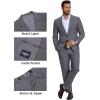 image:imageCOOFANDY Mens Suits Regular Fit 2 Piece Suit Set One Button Solid Blazer and Pants for Wedding Prom Casual BusinessDark Gray