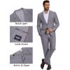 image:imageCOOFANDY Mens Suits Regular Fit 2 Piece Suit Set One Button Solid Blazer and Pants for Wedding Prom Casual BusinessLight Gray