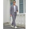 image:imageCOOFANDY Mens Suits Regular Fit 2 Piece Suit Set One Button Solid Blazer and Pants for Wedding Prom Casual BusinessLight Gray