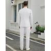 image:imageCOOFANDY Mens Suits Regular Fit 2 Piece Suit Set One Button Solid Blazer and Pants for Wedding Prom Casual BusinessWhite