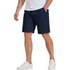 image:imageCOOFANDY Mens Casual Shorts 9 Elastic Waist Chino Shorts Lightweight Summer Dress Shorts with PocketsNavy Blue