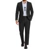 image:imageCOOFANDY Mens Suits Regular Fit 2 Piece Suit Set One Button Solid Blazer and Pants for Wedding Prom Casual BusinessBlack
