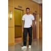 image:imageCOOFANDY Mens Casual Pants Drawstring Elastic Waist Chino Pants Straight Leg Slacks Cotton Twill Trousers with PocketsBlack