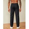 image:imageCOOFANDY Mens Casual Pants Drawstring Elastic Waist Chino Pants Straight Leg Slacks Cotton Twill Trousers with PocketsBlack