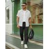 image:imageCOOFANDY Mens Casual Pants Drawstring Elastic Waist Chino Pants Straight Leg Slacks Cotton Twill Trousers with PocketsBlack