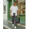 image:imageCOOFANDY Mens Casual Pants Drawstring Elastic Waist Chino Pants Straight Leg Slacks Cotton Twill Trousers with PocketsDark Gray