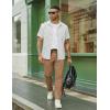 image:imageCOOFANDY Mens Casual Pants Drawstring Elastic Waist Chino Pants Straight Leg Slacks Cotton Twill Trousers with PocketsKhaki