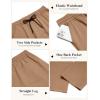 image:imageCOOFANDY Mens Casual Pants Drawstring Elastic Waist Chino Pants Straight Leg Slacks Cotton Twill Trousers with PocketsKhaki