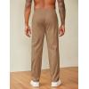image:imageCOOFANDY Mens Casual Pants Drawstring Elastic Waist Chino Pants Straight Leg Slacks Cotton Twill Trousers with PocketsKhaki