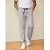 image:imageCOOFANDY Mens Casual Pants Drawstring Elastic Waist Chino Pants Straight Leg Slacks Cotton Twill Trousers with PocketsLight Gray