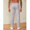 image:imageCOOFANDY Mens Casual Pants Drawstring Elastic Waist Chino Pants Straight Leg Slacks Cotton Twill Trousers with PocketsLight Gray