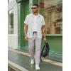 image:imageCOOFANDY Mens Casual Pants Drawstring Elastic Waist Chino Pants Straight Leg Slacks Cotton Twill Trousers with PocketsLight Gray