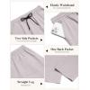 image:imageCOOFANDY Mens Casual Pants Drawstring Elastic Waist Chino Pants Straight Leg Slacks Cotton Twill Trousers with PocketsLight Gray
