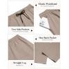 image:imageCOOFANDY Mens Casual Pants Drawstring Elastic Waist Chino Pants Straight Leg Slacks Cotton Twill Trousers with PocketsLight Khaki