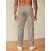 image:imageCOOFANDY Mens Casual Pants Drawstring Elastic Waist Chino Pants Straight Leg Slacks Cotton Twill Trousers with PocketsLight Khaki