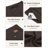 image:imageCOOFANDY Mens Casual Pants Elastic Waist Chino Pants Lightweight Drawstring Pants with PocketsDark Brown