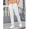 image:imageCOOFANDY Mens Casual Pants Elastic Waist Chino Pants Lightweight Drawstring Pants with PocketsWhite