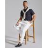 image:imageCOOFANDY Mens Classic Dress Pants Expandable Waist Suit Pants Breathable Business Casual SlacksWhite