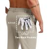 image:imageCOOFANDY Mens Golf Pants 303234 Stretch Work Dress Pants Lightweight Quick Dry Comfy Trousers with 4 PocketsLight Khaki