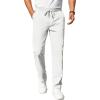 image:imageCOOFANDY Mens Casual Pants Elastic Waist Chino Pants Lightweight Drawstring Pants with PocketsWhite