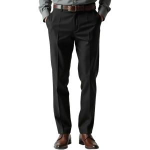 image:imageCOOFANDY Mens Classic Dress Pants Expandable Waist Suit Pants Breathable Business Casual SlacksBlack
