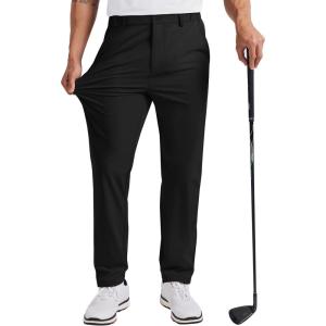 image:imageCOOFANDY Mens Golf Pants 303234 Stretch Work Dress Pants Lightweight Quick Dry Comfy Trousers with 4 PocketsBlack