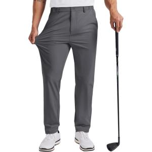 image:imageCOOFANDY Mens Golf Pants 303234 Stretch Work Dress Pants Lightweight Quick Dry Comfy Trousers with 4 PocketsDark Gray