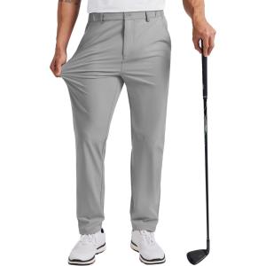 image:imageCOOFANDY Mens Golf Pants 303234 Stretch Work Dress Pants Lightweight Quick Dry Comfy Trousers with 4 PocketsLight Gray