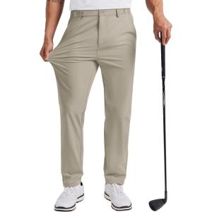 image:imageCOOFANDY Mens Golf Pants 303234 Stretch Work Dress Pants Lightweight Quick Dry Comfy Trousers with 4 PocketsLight Khaki