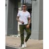 image:imageCOOFANDY Men Casual Joggers Pants Cotton Cargo Elastic Waist Chino Pants Twill Hiking Outdoor SweatpantsArmy Green