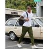 image:imageCOOFANDY Men Casual Joggers Pants Cotton Cargo Elastic Waist Chino Pants Twill Hiking Outdoor SweatpantsArmy Green
