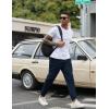 image:imageCOOFANDY Men Casual Joggers Pants Cotton Cargo Elastic Waist Chino Pants Twill Hiking Outdoor SweatpantsBlue
