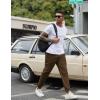 image:imageCOOFANDY Men Casual Joggers Pants Cotton Cargo Elastic Waist Chino Pants Twill Hiking Outdoor SweatpantsBrown