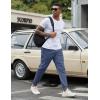 image:imageCOOFANDY Men Casual Joggers Pants Cotton Cargo Elastic Waist Chino Pants Twill Hiking Outdoor SweatpantsDenim Blue
