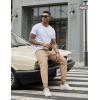 image:imageCOOFANDY Men Casual Joggers Pants Cotton Cargo Elastic Waist Chino Pants Twill Hiking Outdoor SweatpantsLiggt Khaki