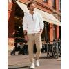image:imageCOOFANDY Men Casual Joggers Pants Cotton Cargo Elastic Waist Chino Pants Twill Hiking Outdoor SweatpantsLiggt Khaki