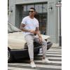 image:imageCOOFANDY Men Casual Joggers Pants Cotton Cargo Elastic Waist Chino Pants Twill Hiking Outdoor SweatpantsLight Grey