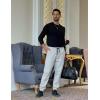image:imageCOOFANDY Men Casual Joggers Pants Cotton Cargo Elastic Waist Chino Pants Twill Hiking Outdoor SweatpantsLight Grey