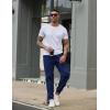 image:imageCOOFANDY Men Casual Joggers Pants Cotton Cargo Elastic Waist Chino Pants Twill Hiking Outdoor SweatpantsNavy Blue