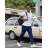 image:imageCOOFANDY Men Casual Joggers Pants Cotton Cargo Elastic Waist Chino Pants Twill Hiking Outdoor SweatpantsNavy Blue