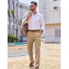 image:imageCOOFANDY Mens Casual Chinos Pants Classic Relaxed Fit Khaki Pants Wrinkle Free Stretch Dress PantsKhaki