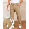 image:imageCOOFANDY Mens Casual Chinos Pants Classic Relaxed Fit Khaki Pants Wrinkle Free Stretch Dress PantsKhaki
