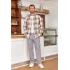 image:imageCOOFANDY Mens Casual Chinos Pants Classic Relaxed Fit Khaki Pants Wrinkle Free Stretch Dress PantsLight Grey