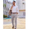image:imageCOOFANDY Mens Casual Chinos Pants Classic Relaxed Fit Khaki Pants Wrinkle Free Stretch Dress PantsLight Grey