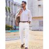image:imageCOOFANDY Mens Casual Chinos Pants Classic Relaxed Fit Khaki Pants Wrinkle Free Stretch Dress PantsWhite