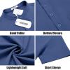 image:imageCOOFANDY Mens Casual Henley Shirts Band Collar Short Sleeve TShirts Summer Stylish Beach Hippie ShirtNavy Blue