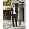 image:imageCOOFANDY Mens Casual Pants Elastic Waist Flat Front Dress Slacks Regular Fit Stretch Golf Pants Work Office TrousersBlack