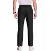 image:imageCOOFANDY Mens Casual Pants Elastic Waist Flat Front Dress Slacks Regular Fit Stretch Golf Pants Work Office TrousersBlack
