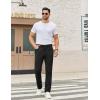 image:imageCOOFANDY Mens Casual Pants Elastic Waist Flat Front Dress Slacks Regular Fit Stretch Golf Pants Work Office TrousersBlack